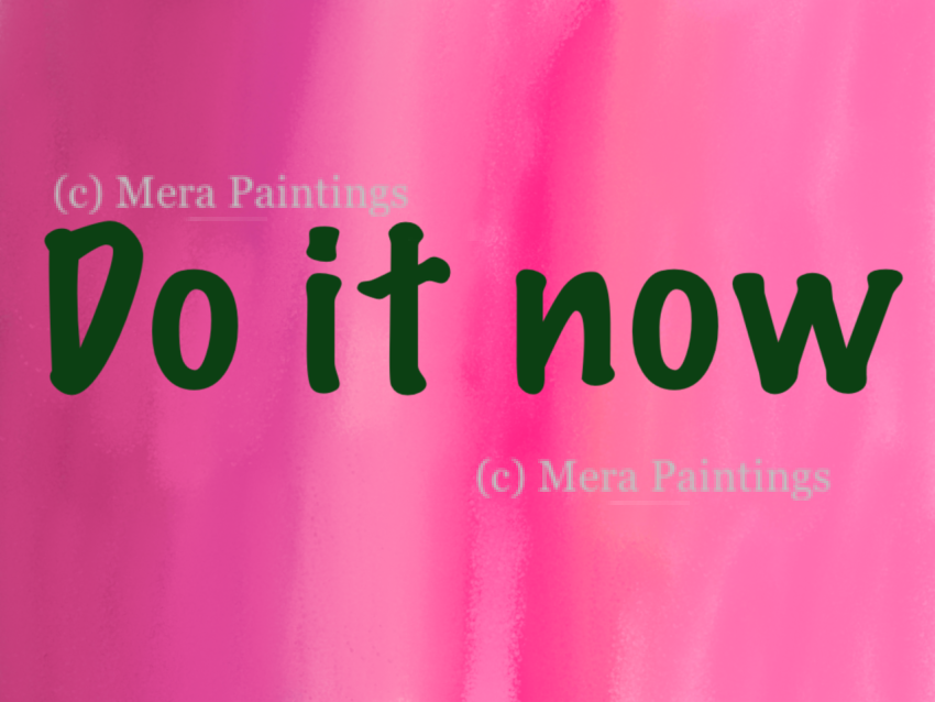 now or never