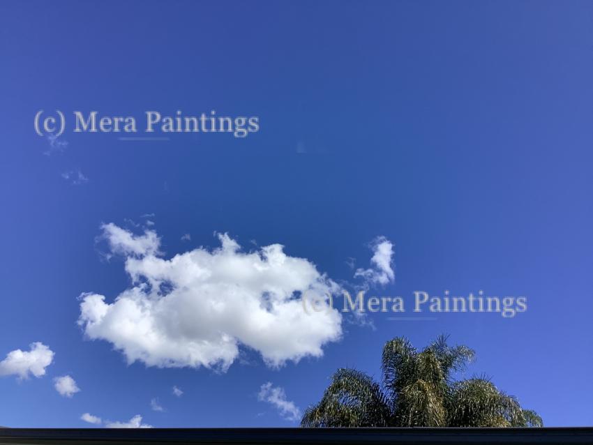 Cloudy blue sky