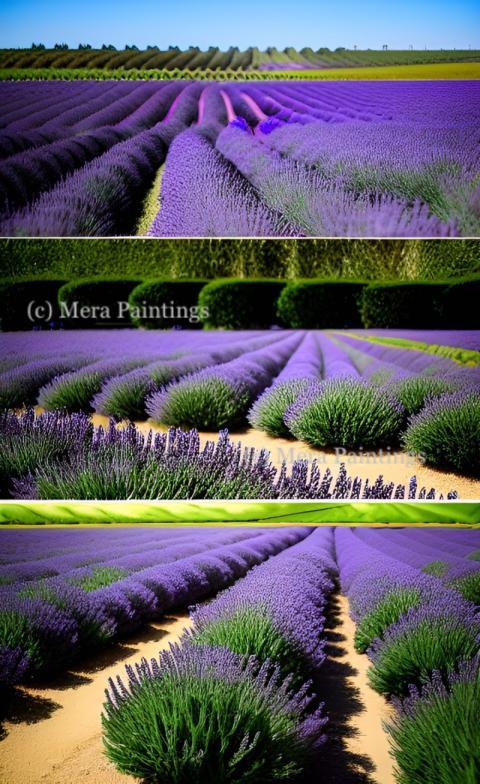 COLLAGE OF LAVENDAR FIELDS