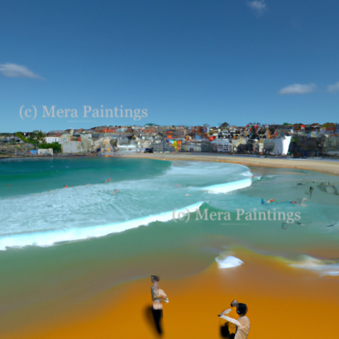 Bondi beach colourful