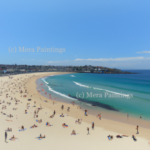 Bondi beach sun bath people