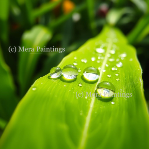 Glistening gems on a Emerald Canvas
