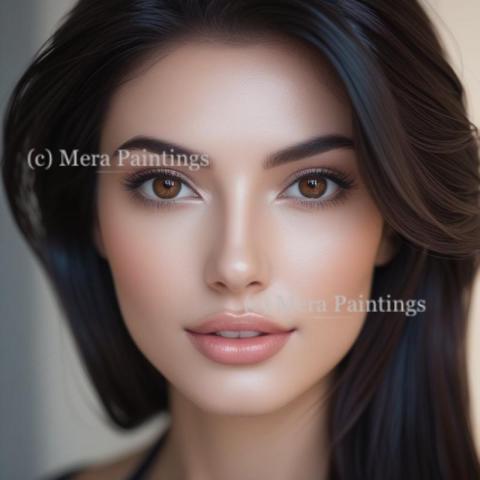 A close up, photorealistic portrait of a young woman
