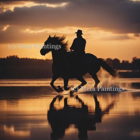 A horse is ......