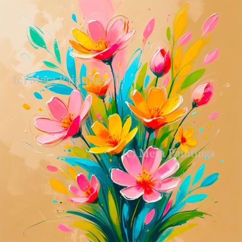 Spring Flowers Illustration