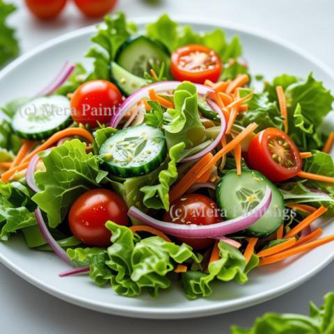 Close up of vege salad in plate