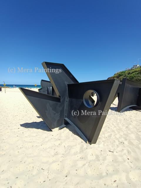 black metal sculpture