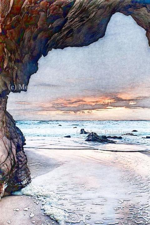 ocean view from cave