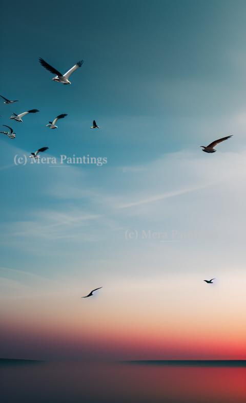 flying birds