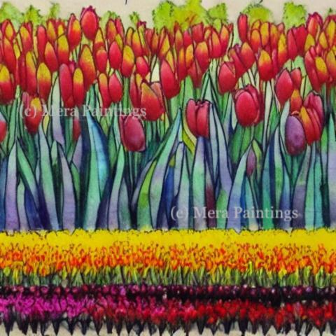 TULIP FIELD PAINTING